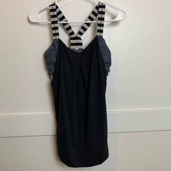 Lululemon Black & White Rest Less Tank Top - Picture 2 of 7